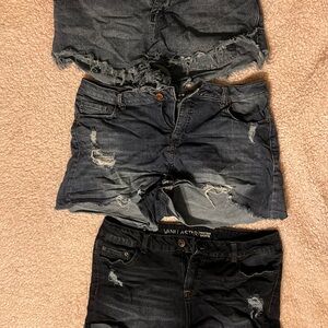 Distressed Denim Shorts Trio